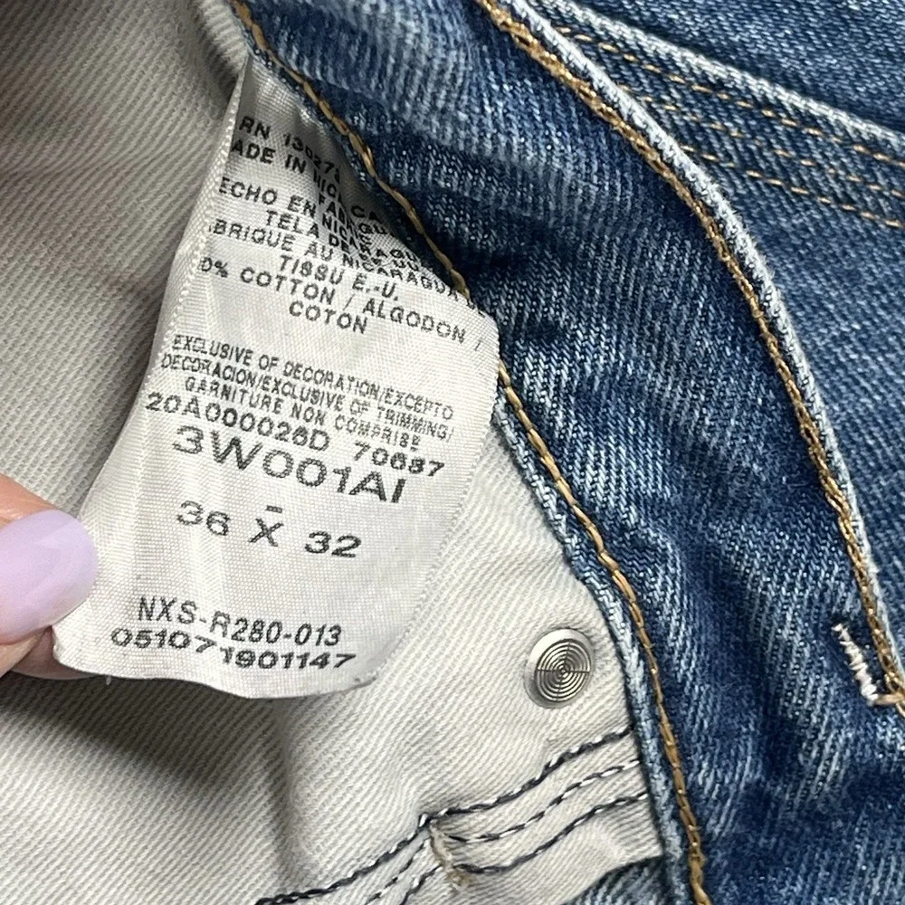 Wrangler RIGGS WorkWear Denim Mens Blue Jeans Carpenter Size 36x32‎ SEE PICS